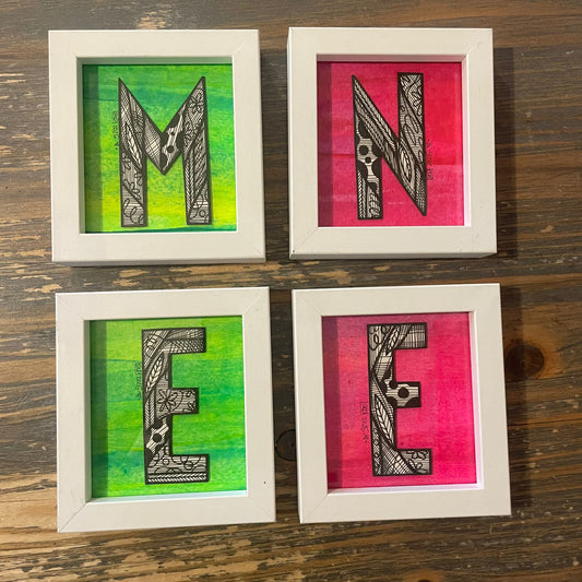 Miniature Framed Initial