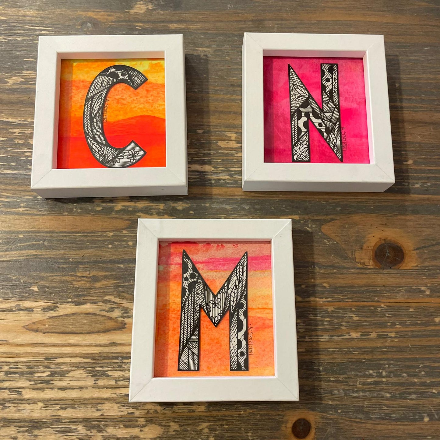 Miniature Framed Initial