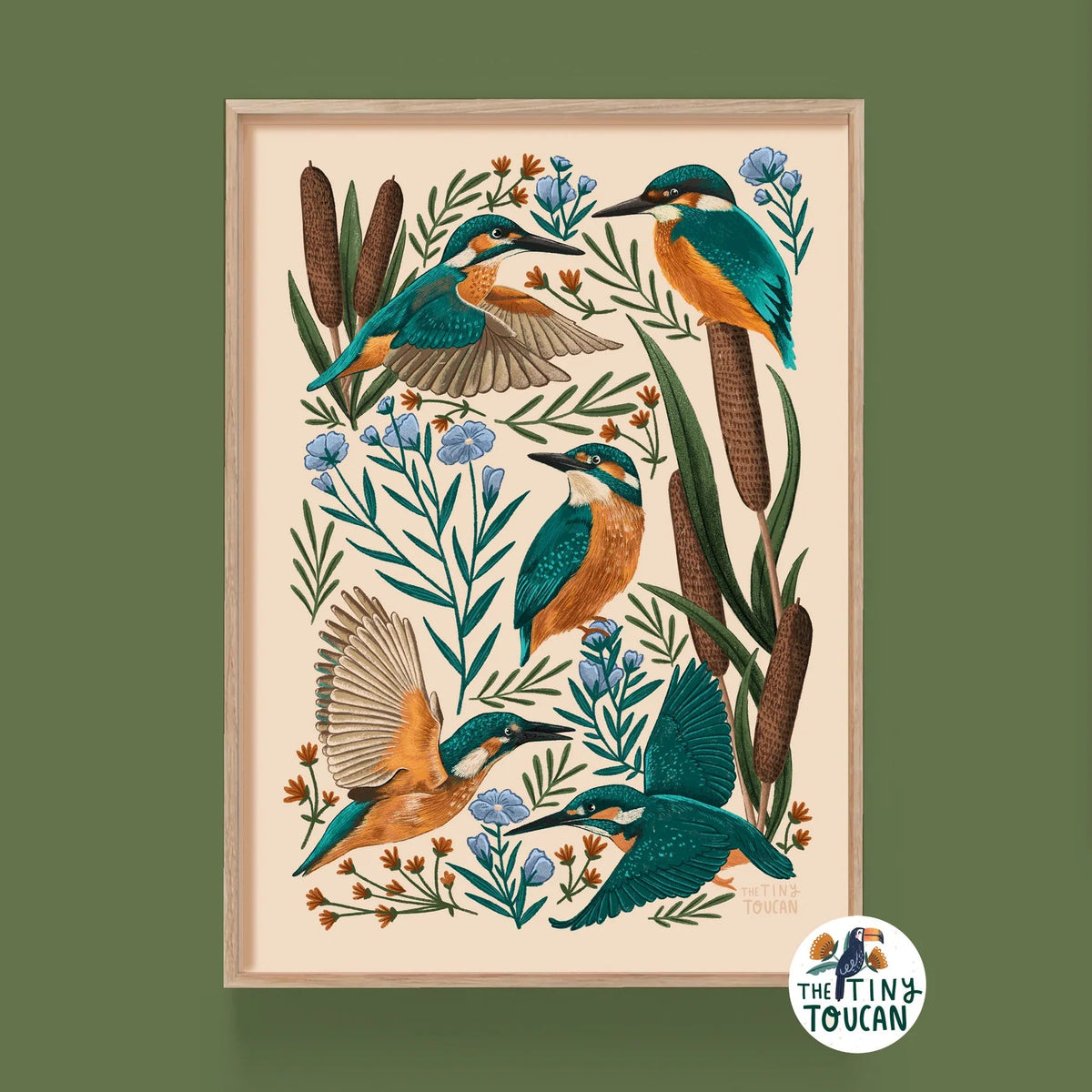 Kingfishers A4 Print