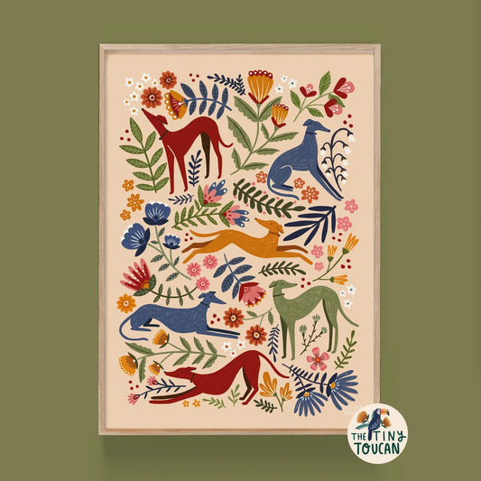 Long Dogs A4 Print