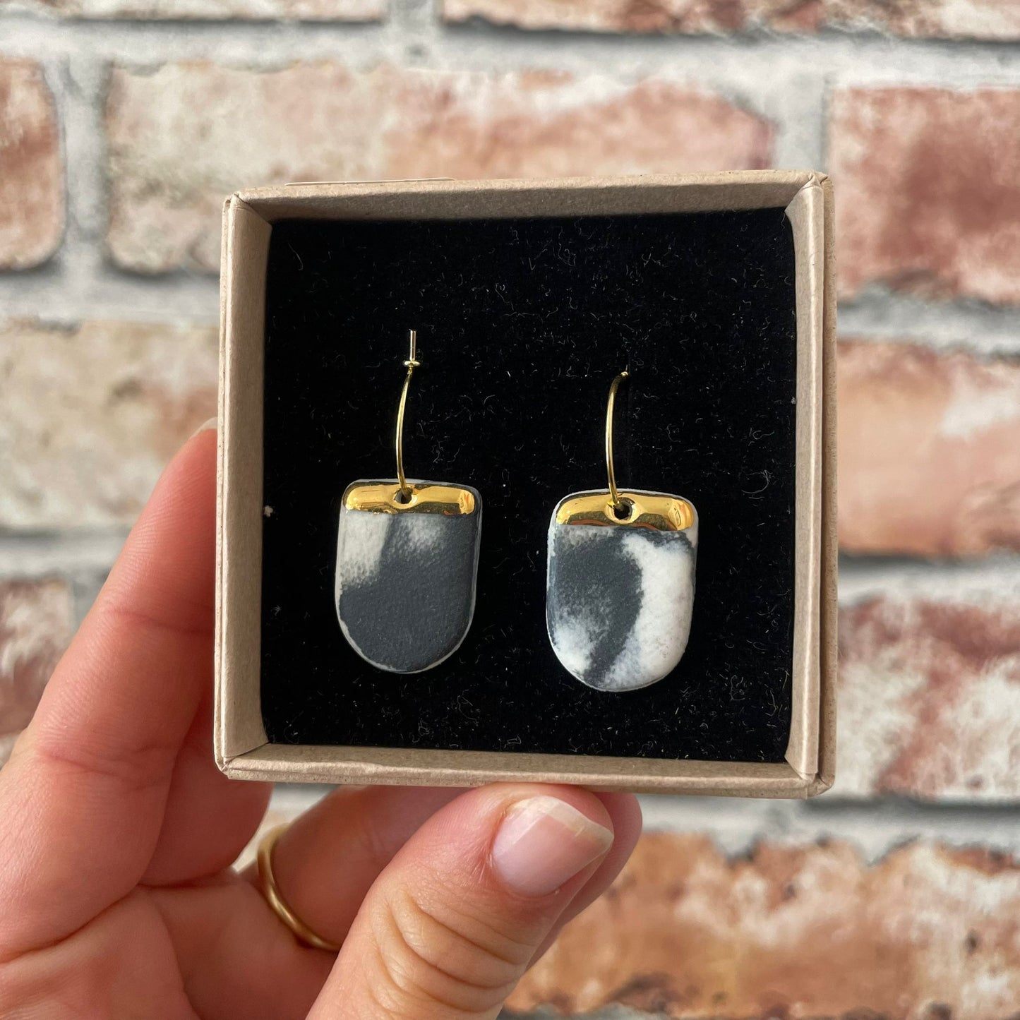 Marble Arch Porcelain Earrings