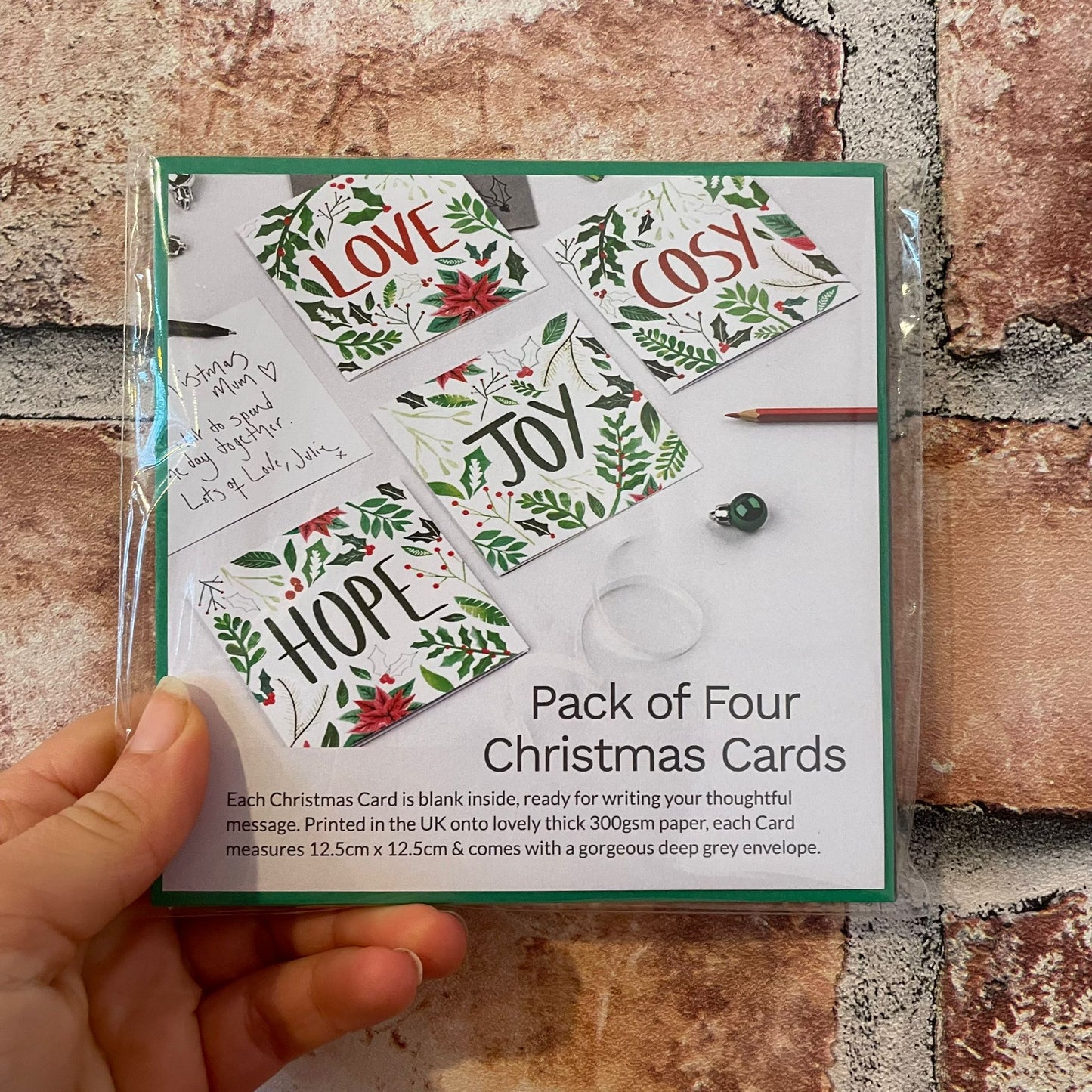 Christmas Cards Foliage - Pack of 4