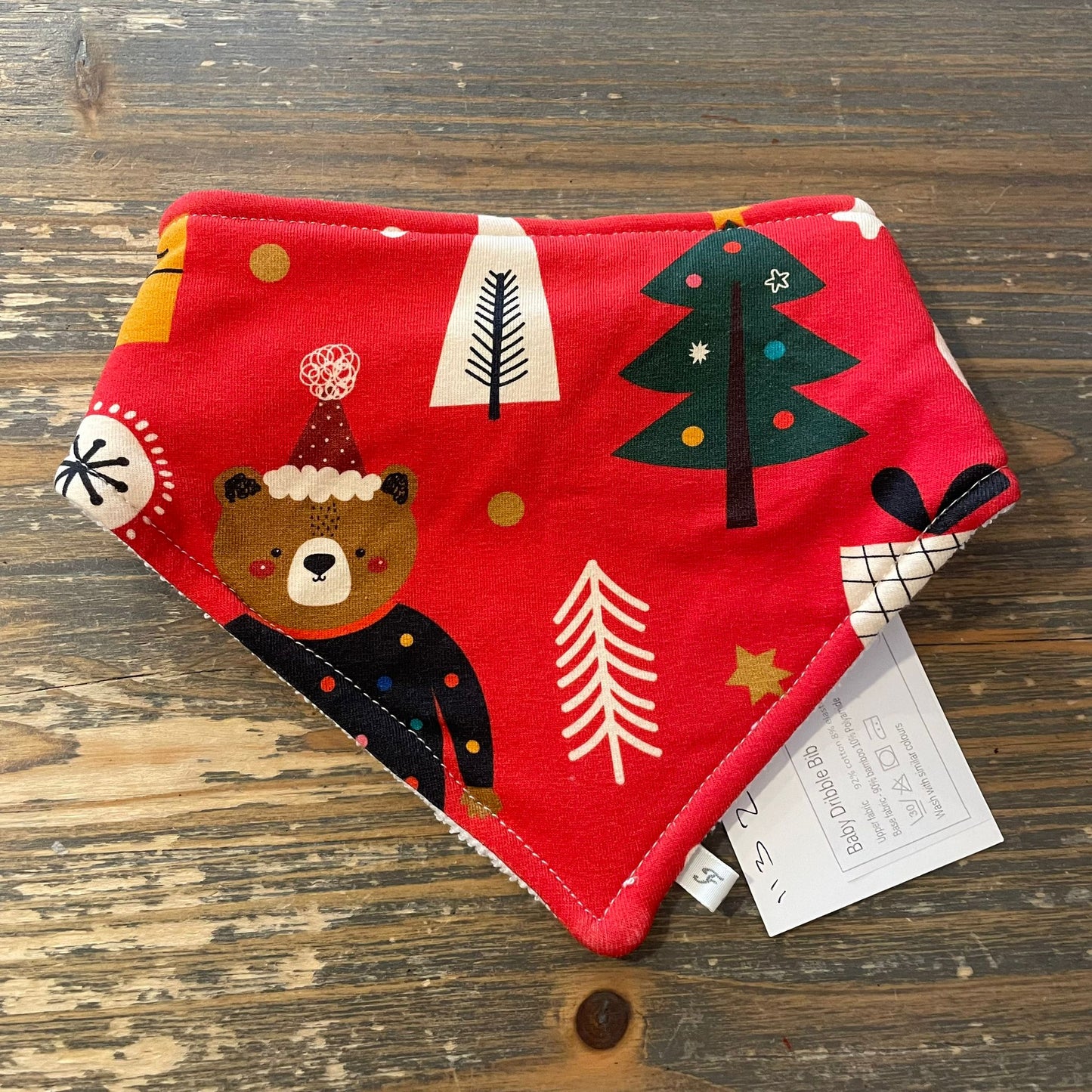 Red Christmas Dribble Bib