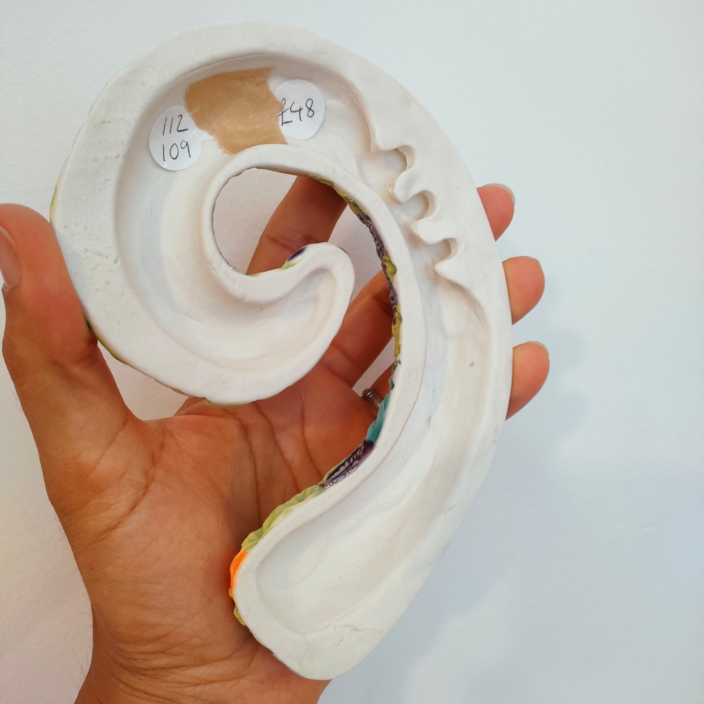 Ceramic Stamped Curl