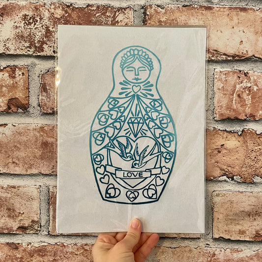 Russian Doll A4 Print