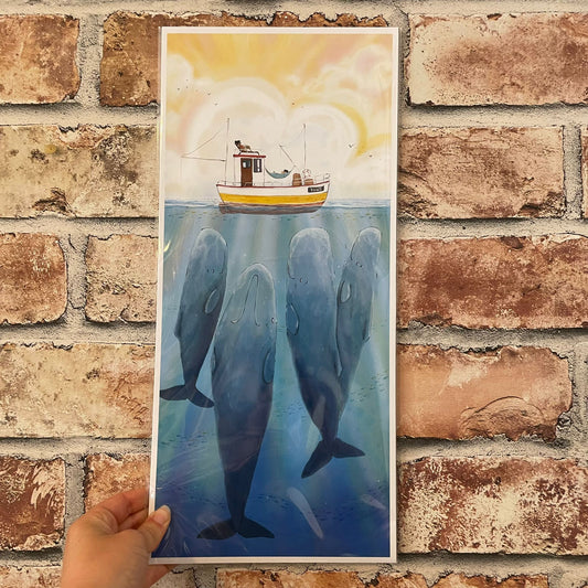 Sleeping Whales Print