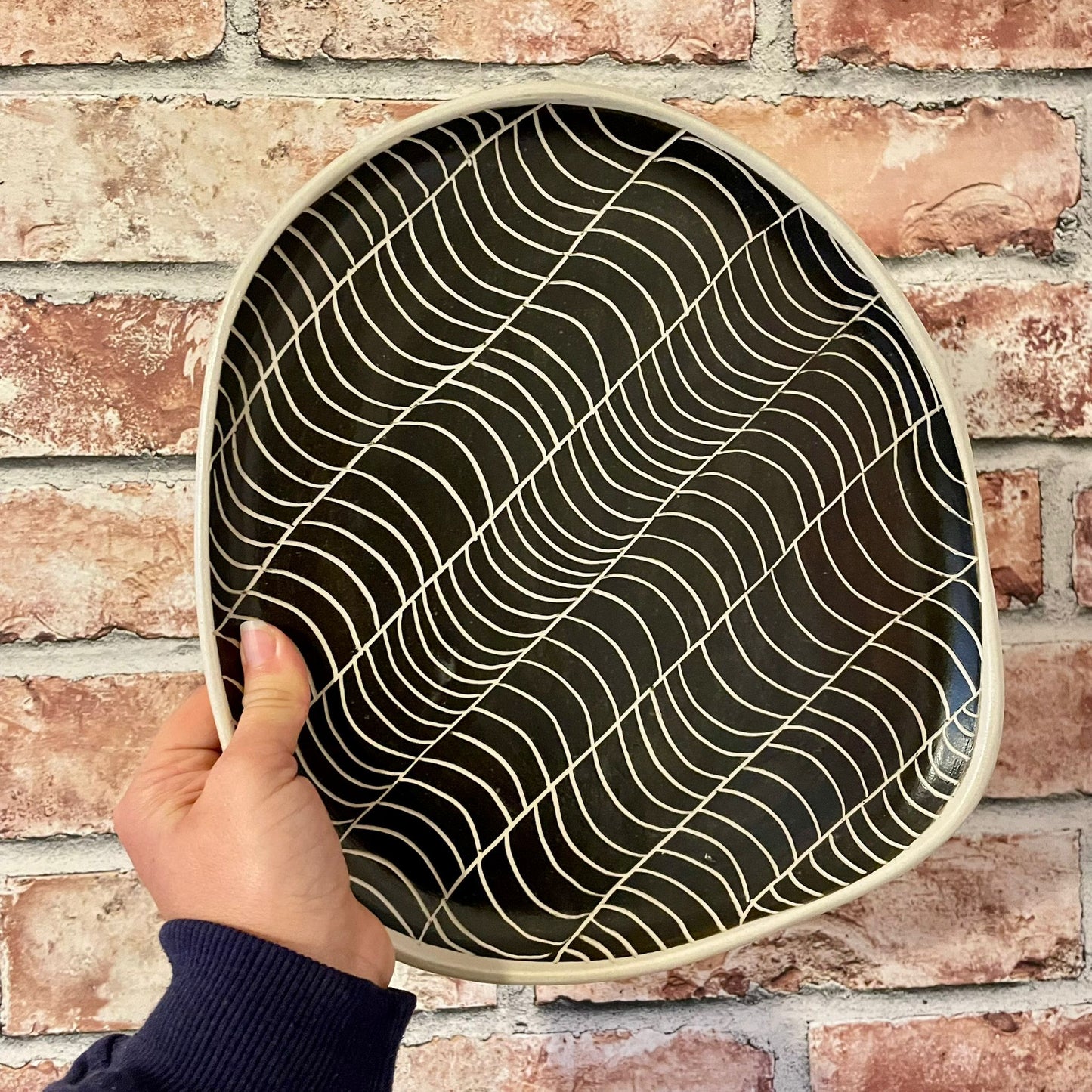 Black & White Large Plate