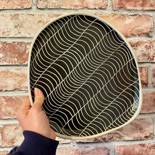 Black & White Large Plate