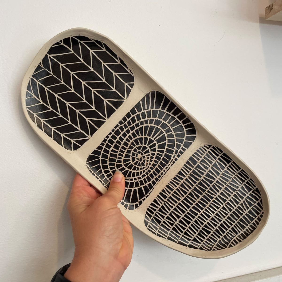 Black & White Serving Platter