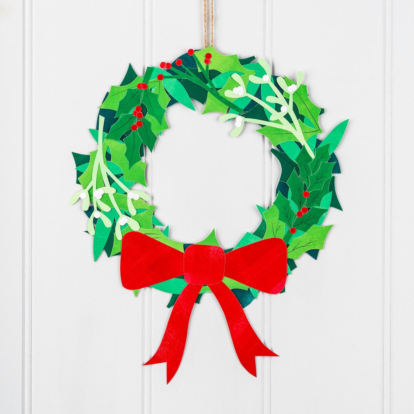 Paper Christmas Wreath Kit