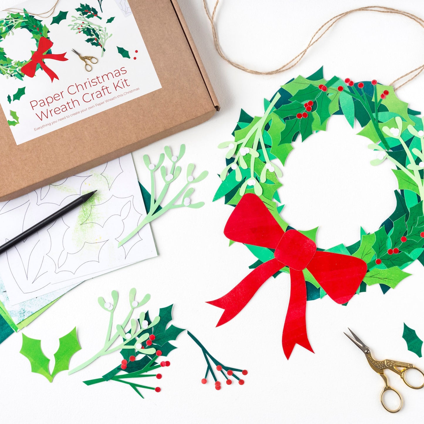 Paper Christmas Wreath Kit