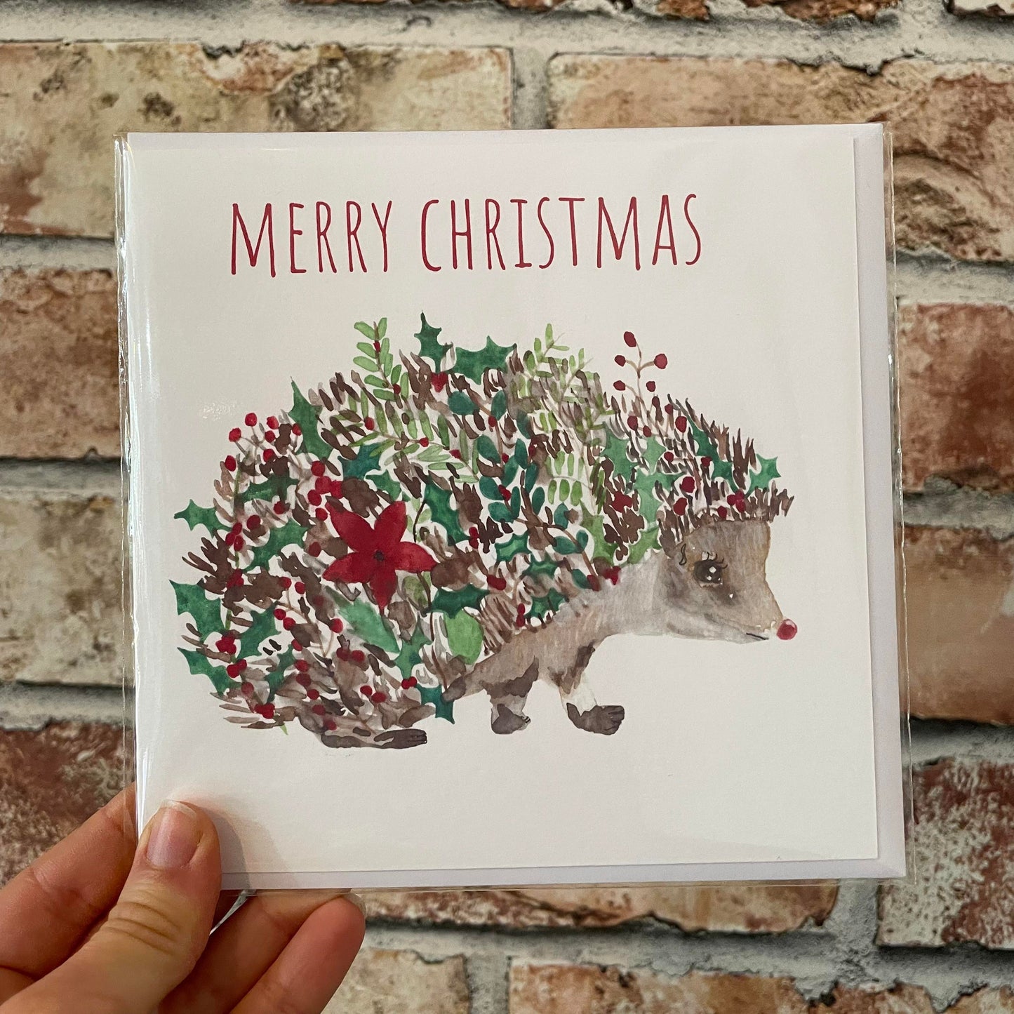 Hedgehog Christmas Card