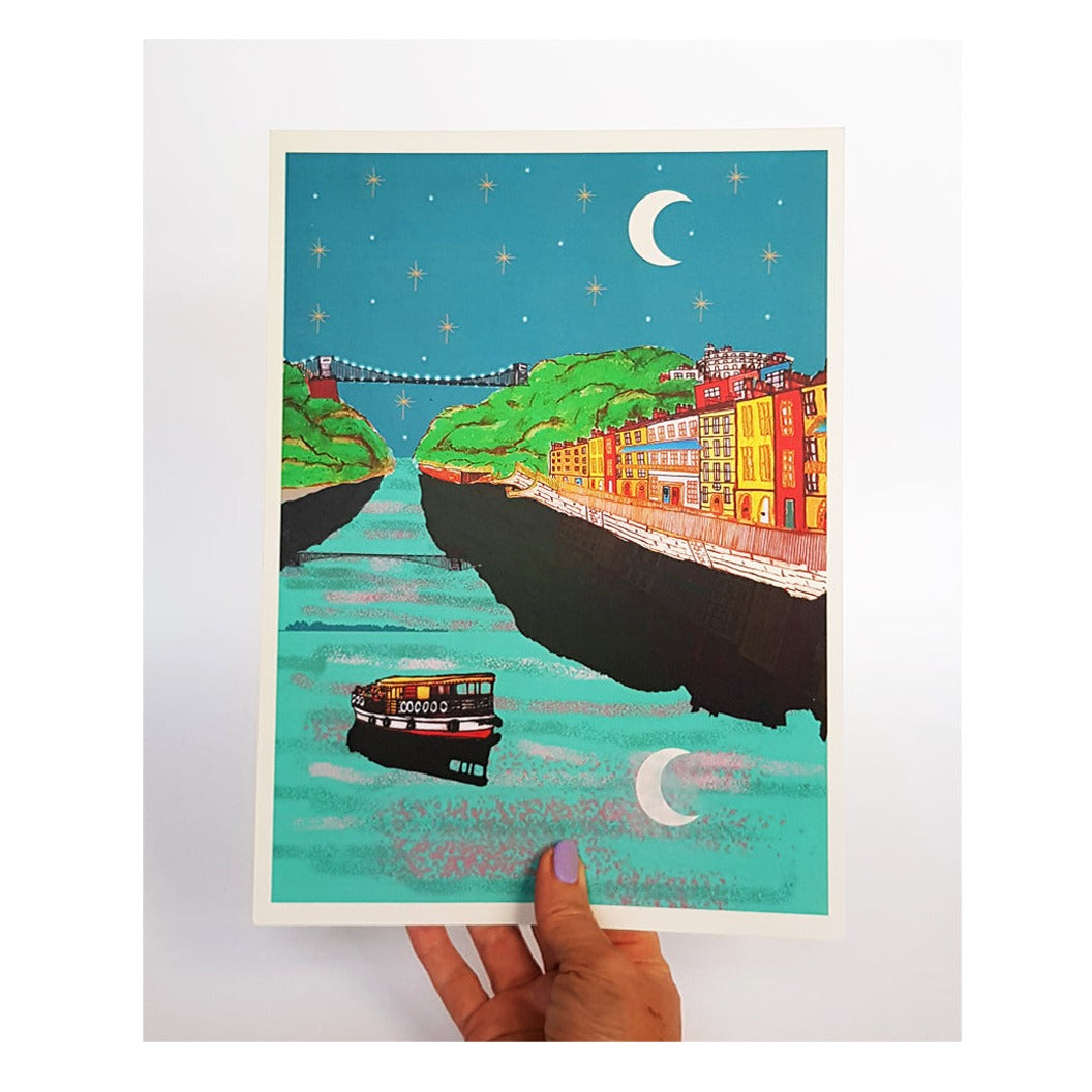 Bristol At Night Print A3