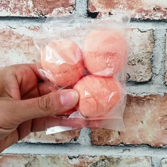 Mini Bath Bombs x3 Peach
