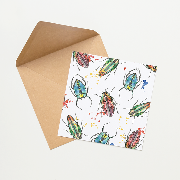 Bright Beetles Card