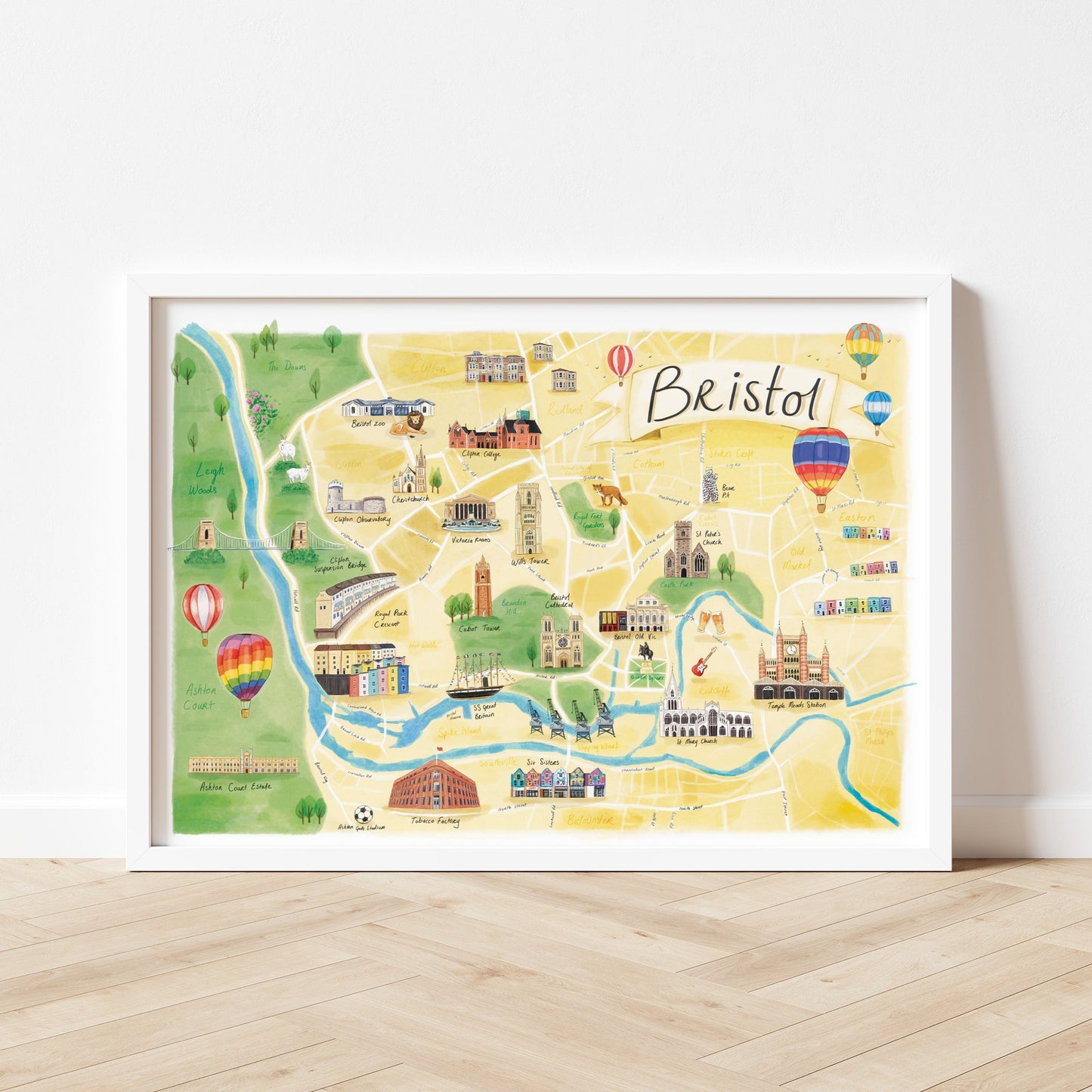 Bristol Illustrated Map Print