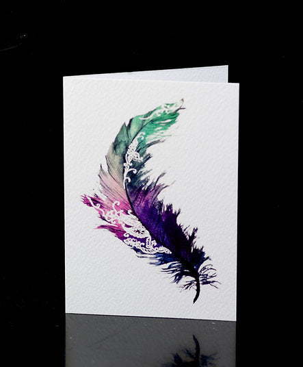 Henna Feather Card