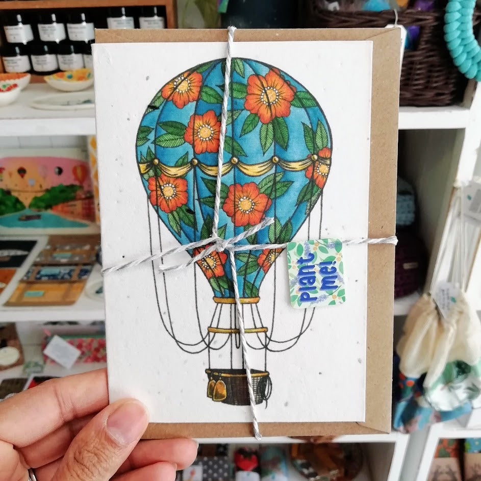 Hot Air Balloon Seed Card