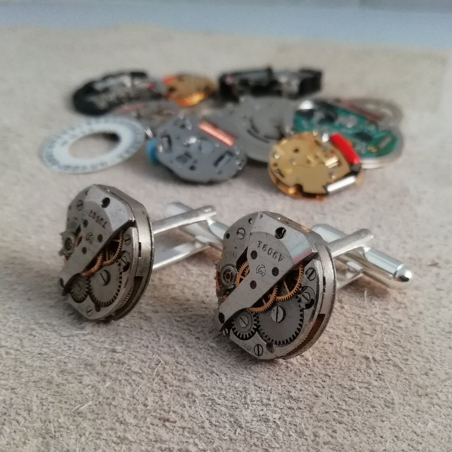 Large Oval Timepiece Cufflinks