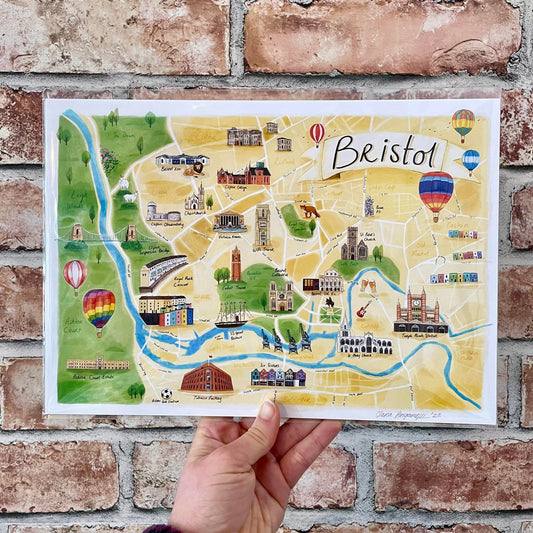 Bristol Illustrated Map Print