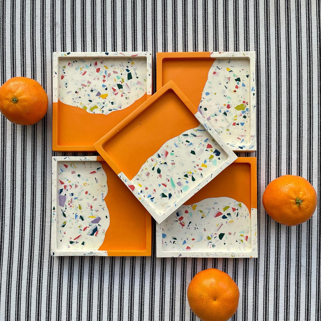 Orange Terrazzo Tray