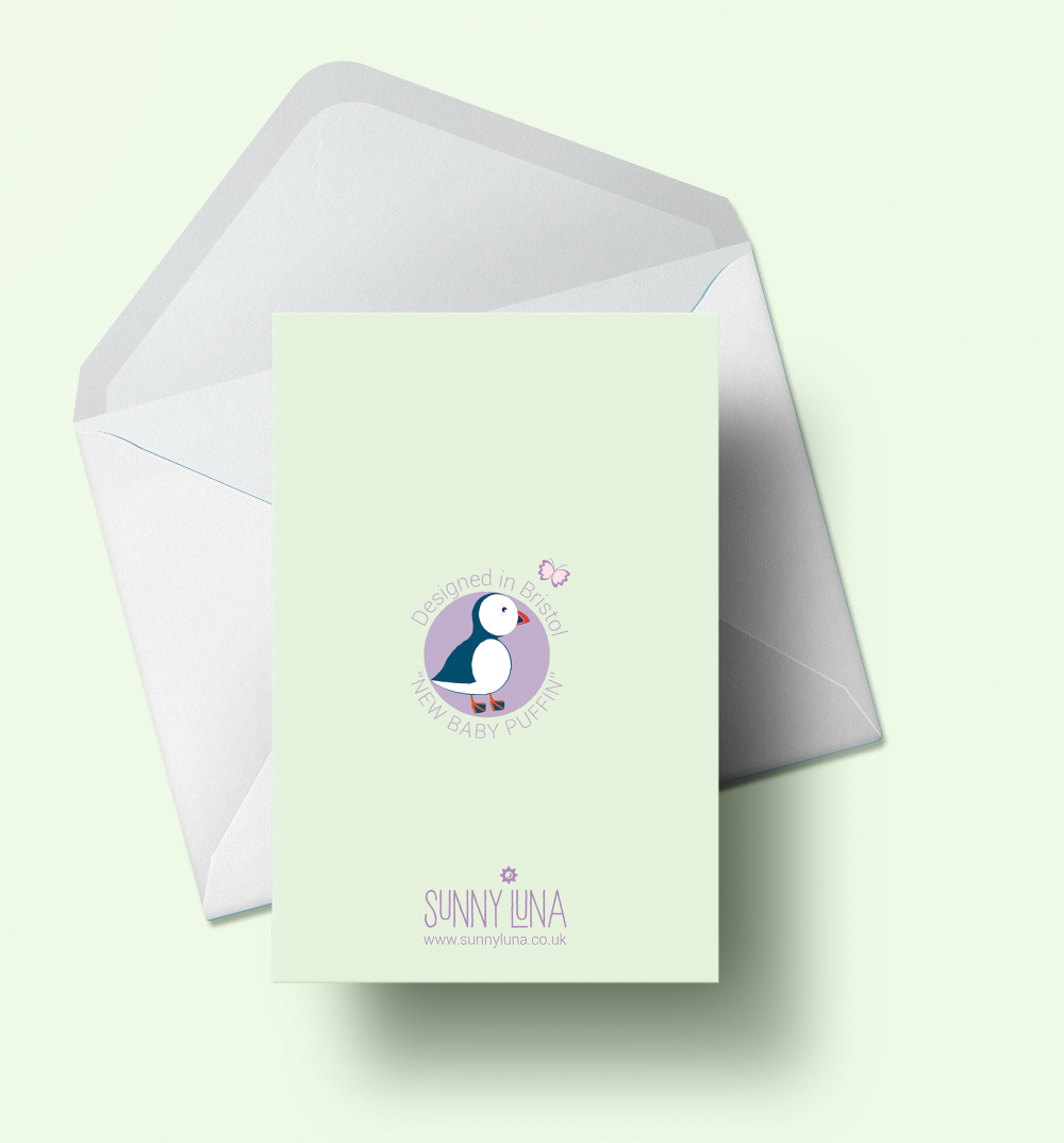 Welcome New Baby Puffin Card