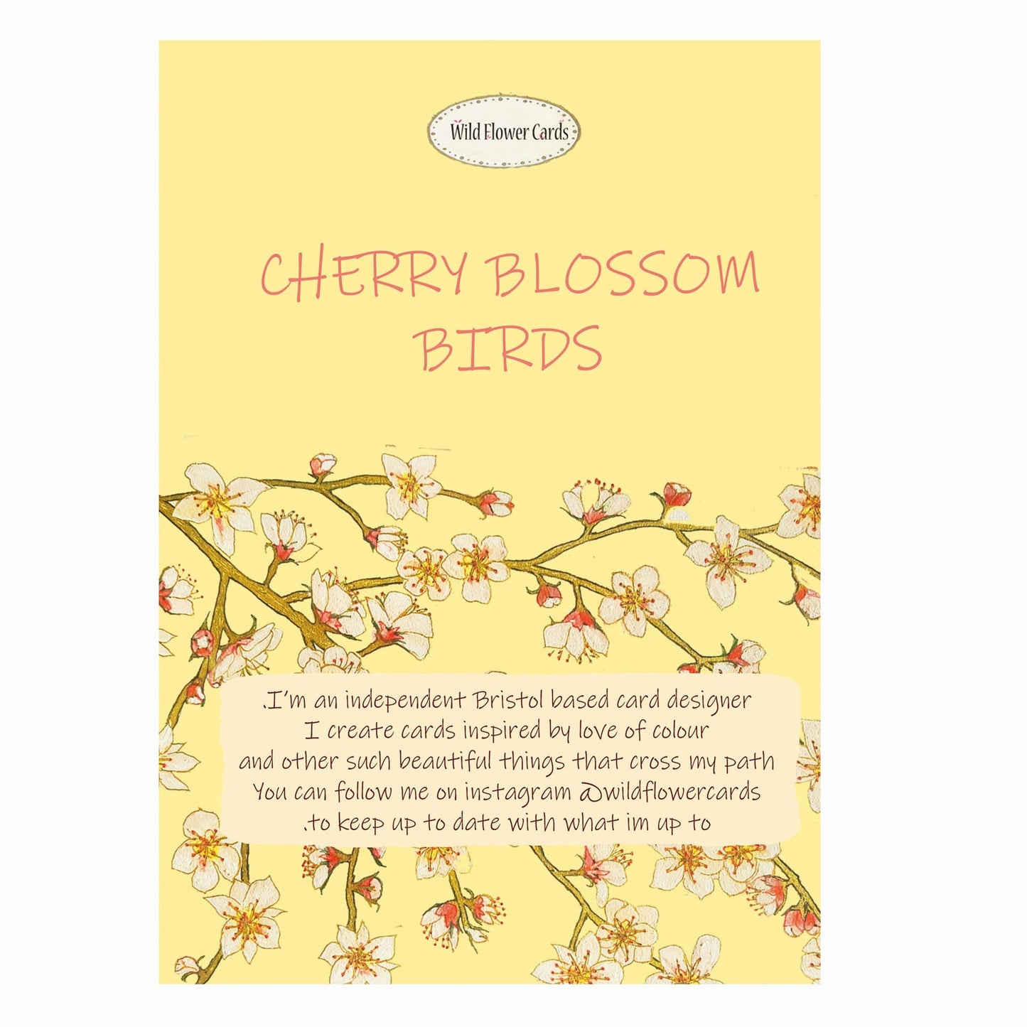 Cherry Blossom Birds Card
