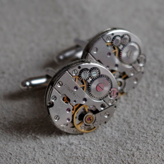 Large Circle Timepiece Cufflinks