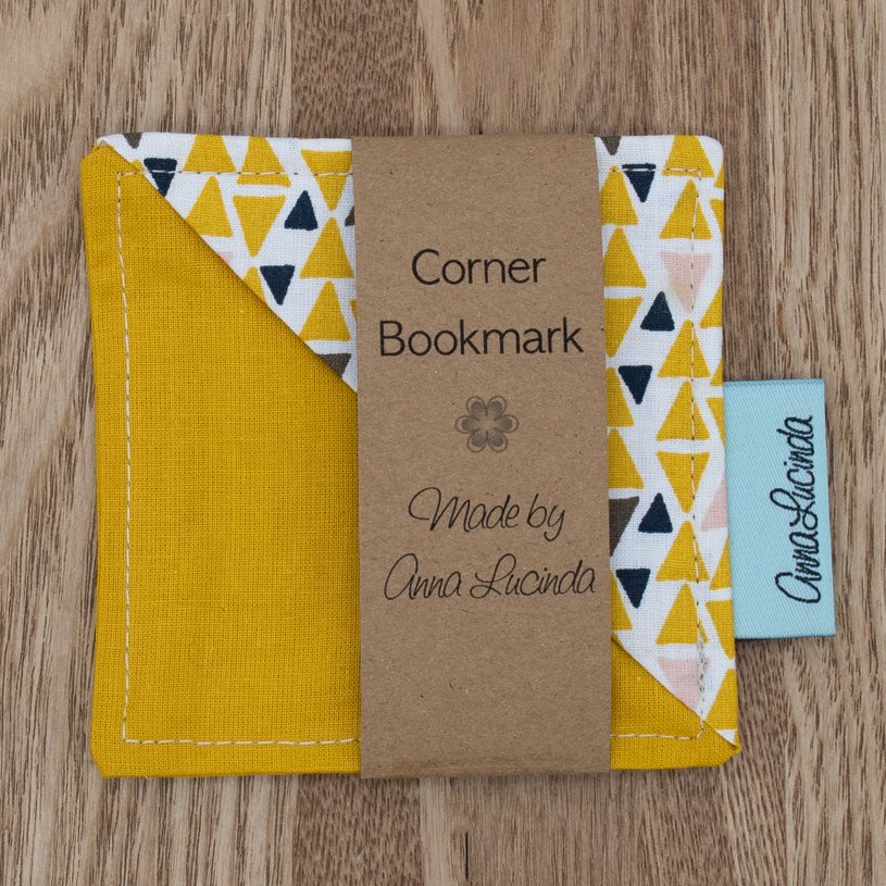 Corner Bookmarks In Various Fabrics