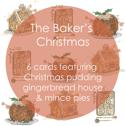 Pack of 6 Baker's Christmas Cards