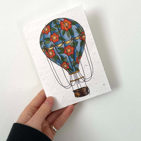 Hot Air Balloon Seed Card