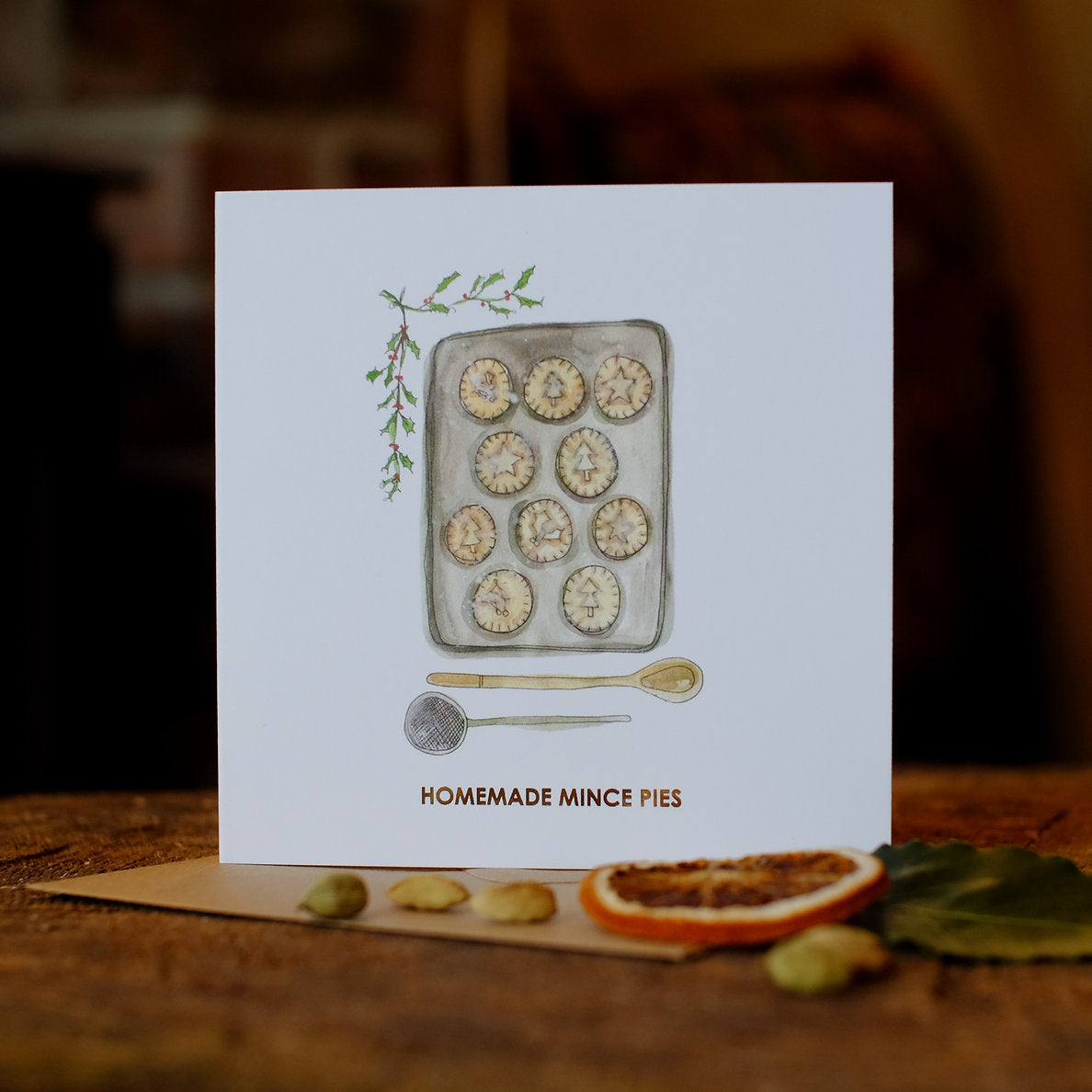 Mince Pies Christmas Card