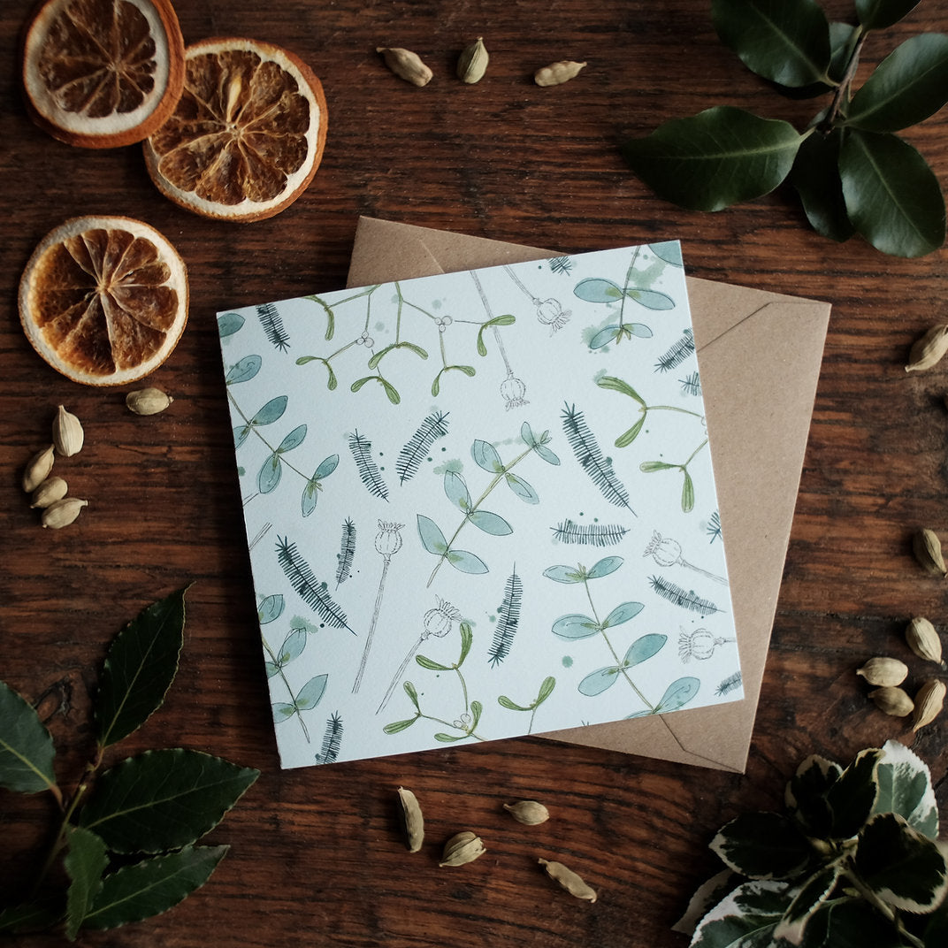 Pack of 6 Winter Foliage Cards